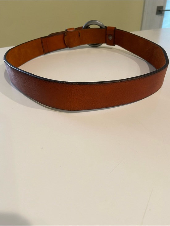 Vintage Diesel leather belt EUC size 75 (30-31” waist) brown leather main image 4